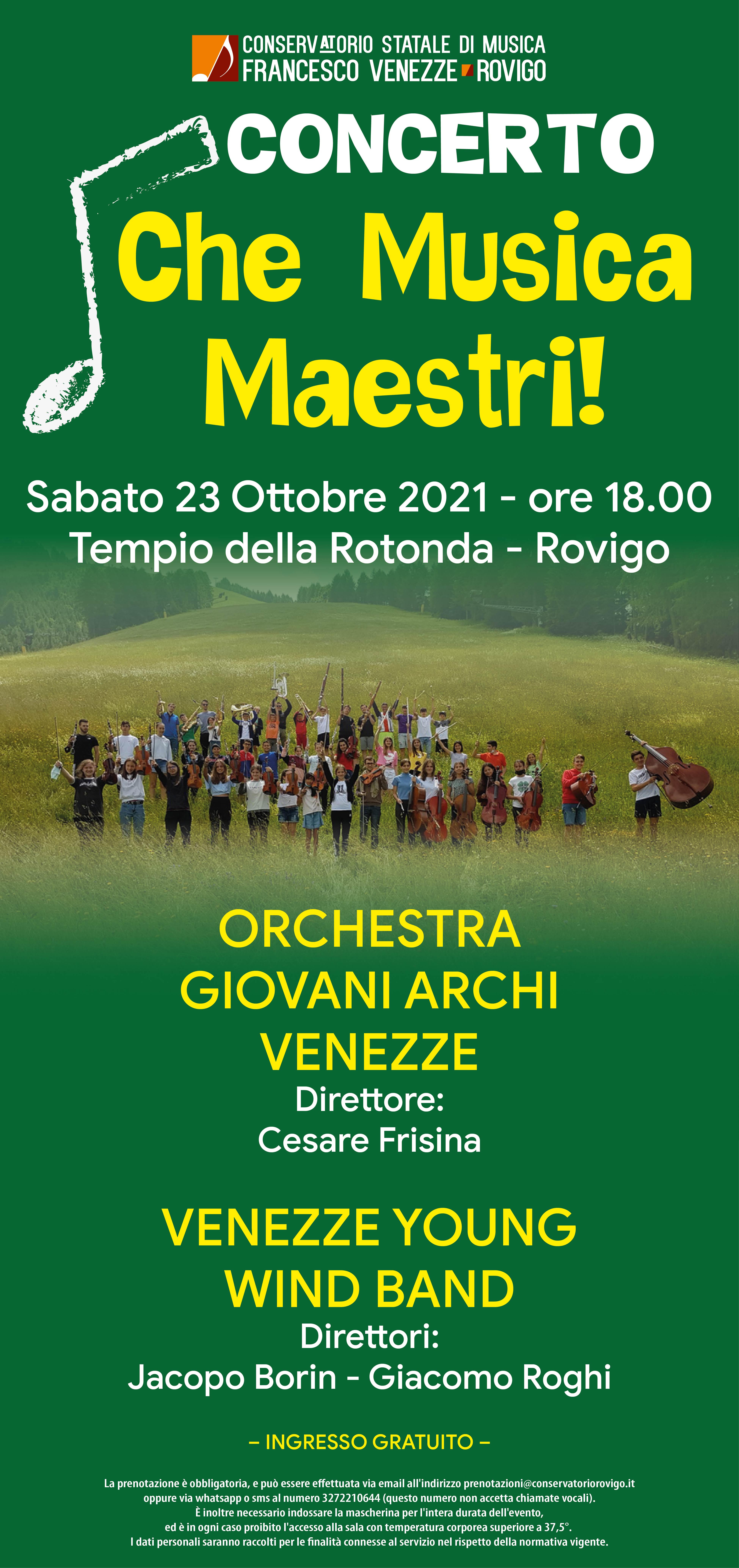 Concerto: Che Musica Maestri!, Sabato 23 ottobre 2021 - ore 18.00 Tempio della Rotonda foto 