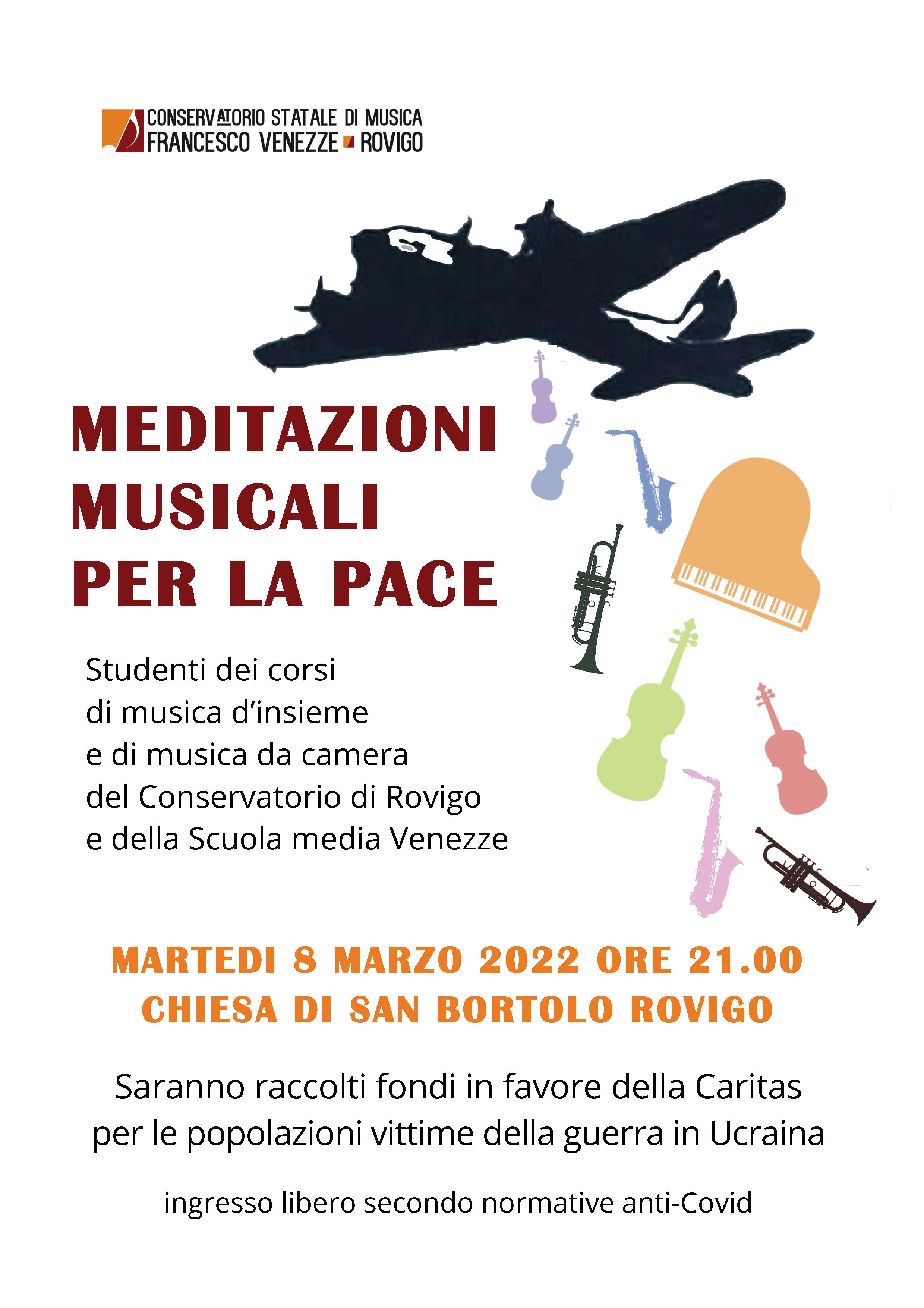 Meditazioni musicali per la pace. Martedì 8 marzo 2022 (ore 21), Chiesa di San Bortolo (Rovigo). foto 