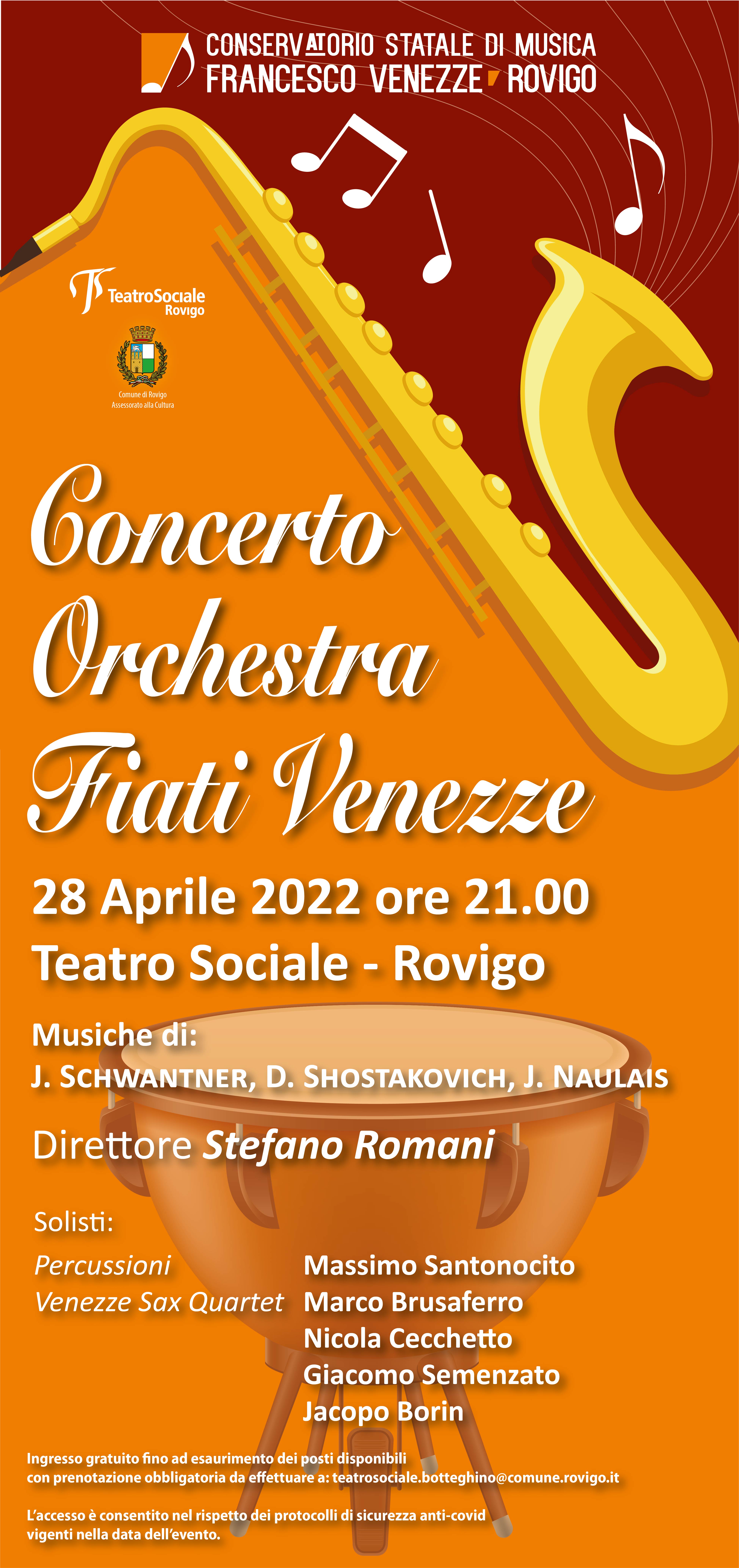 Concerto Orchestra Fiati Venezze. Giovedì 28 aprile 2022 (ore 21), Teatro Sociale di Rovigo. foto 