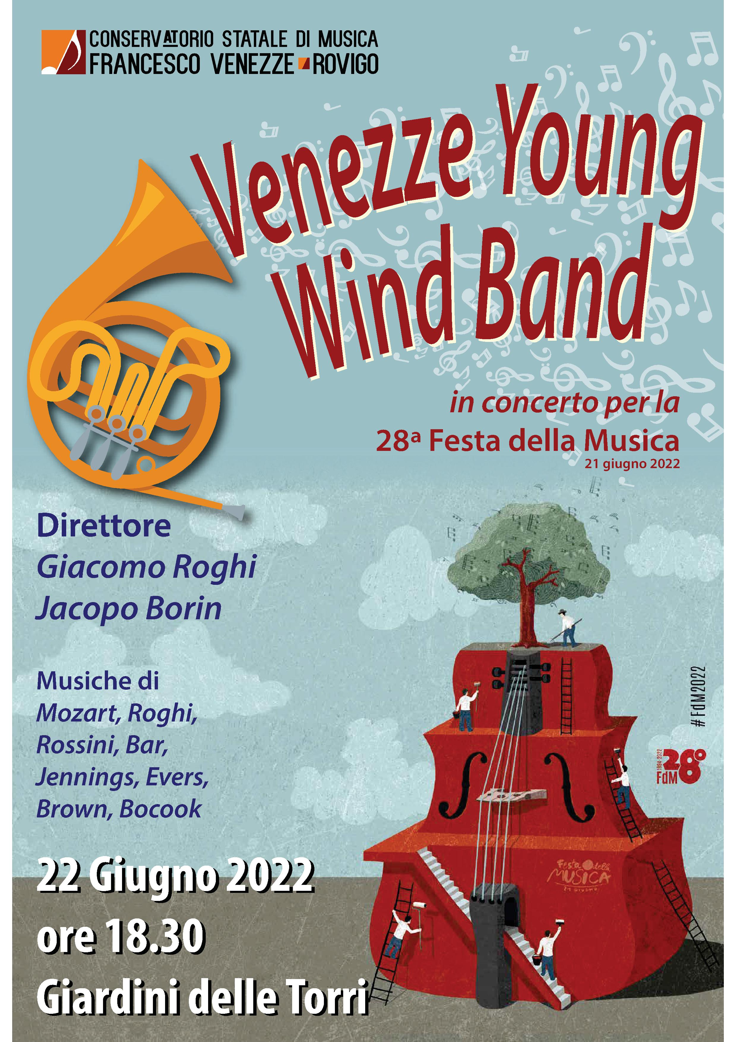 Venezze Young Wind Band, Mercoledì 22 giugno (ore 18.30), Giardini delle Torri, Rovigo. foto 