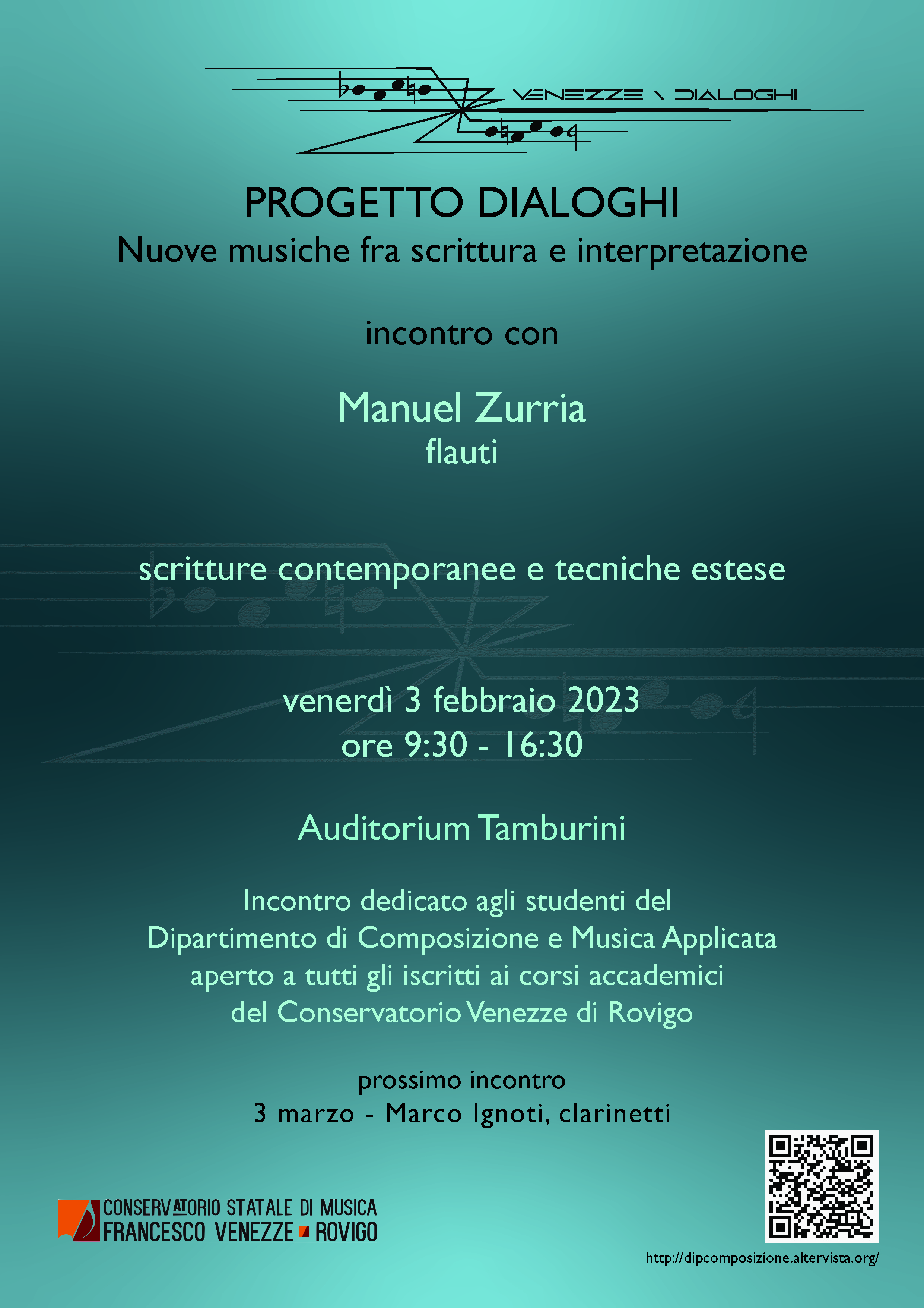 Nuove musiche fra scrittura e interpretazione. Venerdì 3 febbraio (9.30/16.30), Auditorium foto 