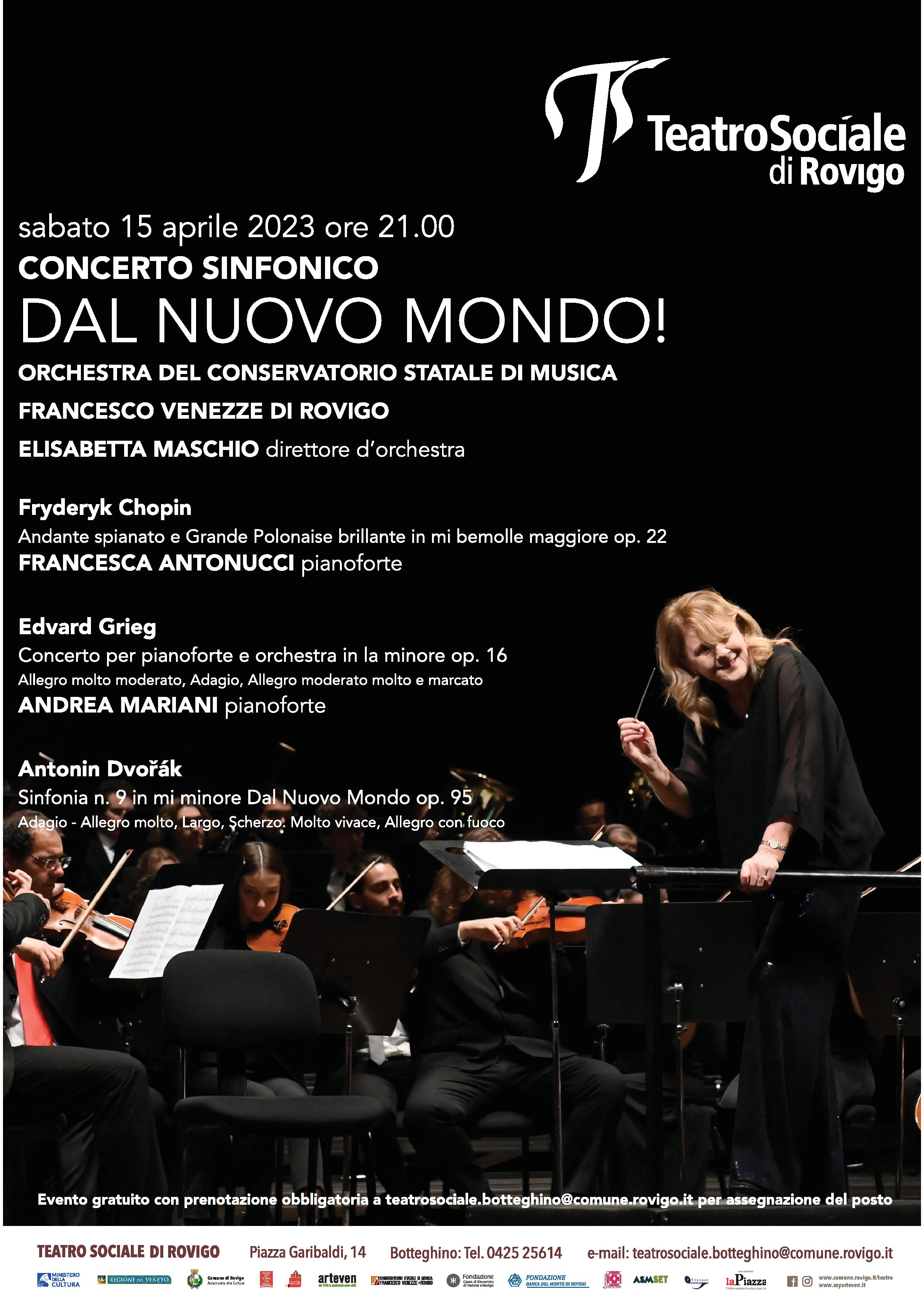 Concerto Sinfonico: Dal nuovo mondo!. Sabato 15 aprile 2023 (ore 21), Teatro Sociale di Rovigo. foto 