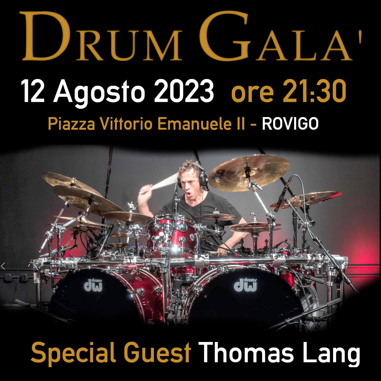 Drum Camp e Drum Galà con Thomas Lang, Riccardo Merlini e Alex Cohen, 11-12-13 Agosto 2023. foto 